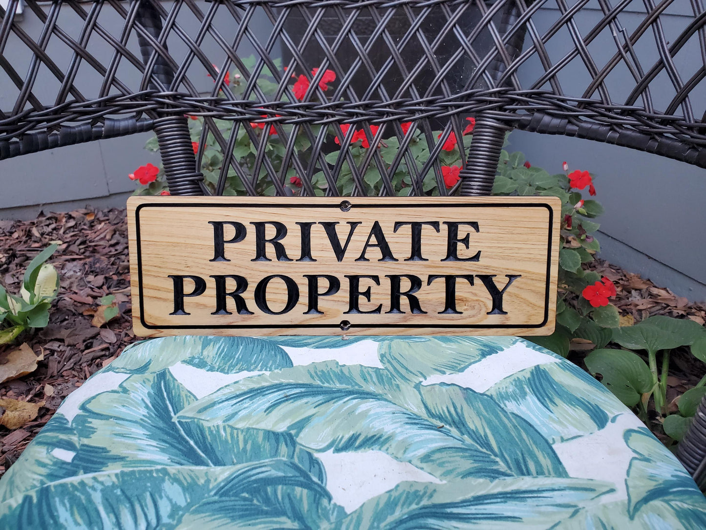 Private Property Carved Wooden Sign, Outdoor Wood Plaque, Land Owner Sign, Engraved Outside Exterior Carving, Cedar or Cypress