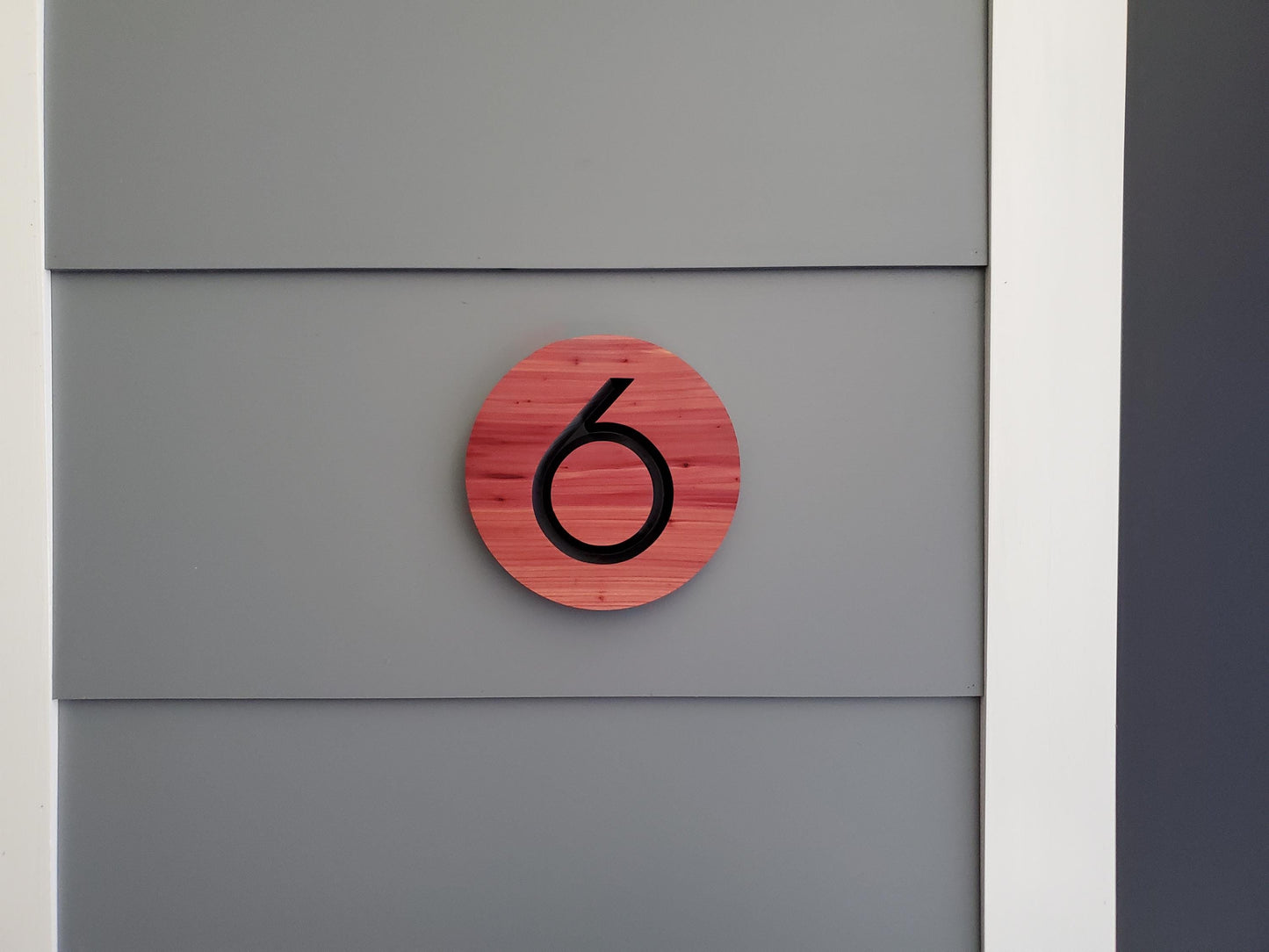 Custom Round House Number Plaques, Modern Home Carved Wood Street Address Sign, Personalized House Address, Mid Century Modern Style, Condo