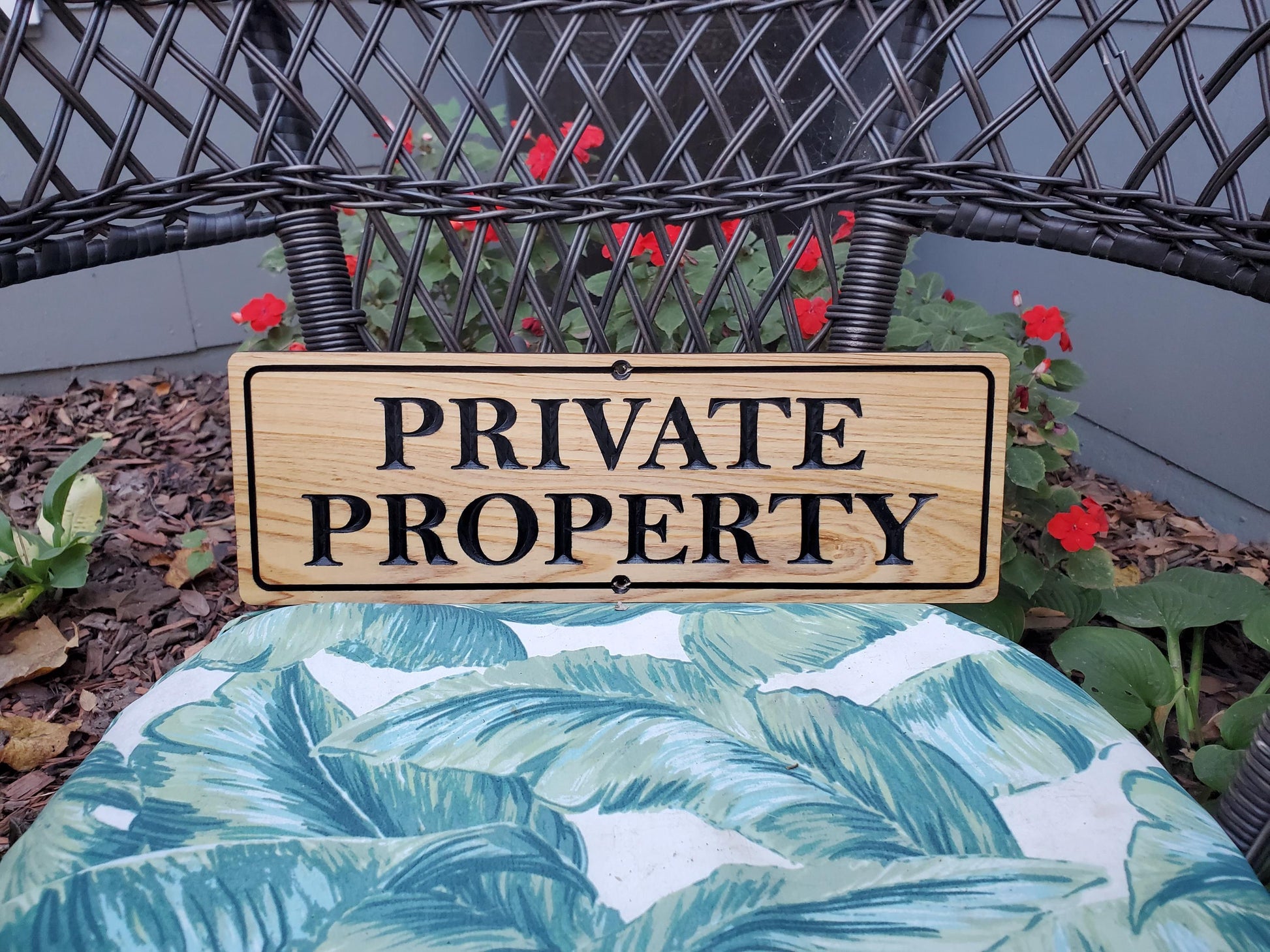 Private Property Carved Wooden Sign, Outdoor Wood Plaque, Land Owner Sign, Engraved Outside Exterior Carving, Cedar or Cypress