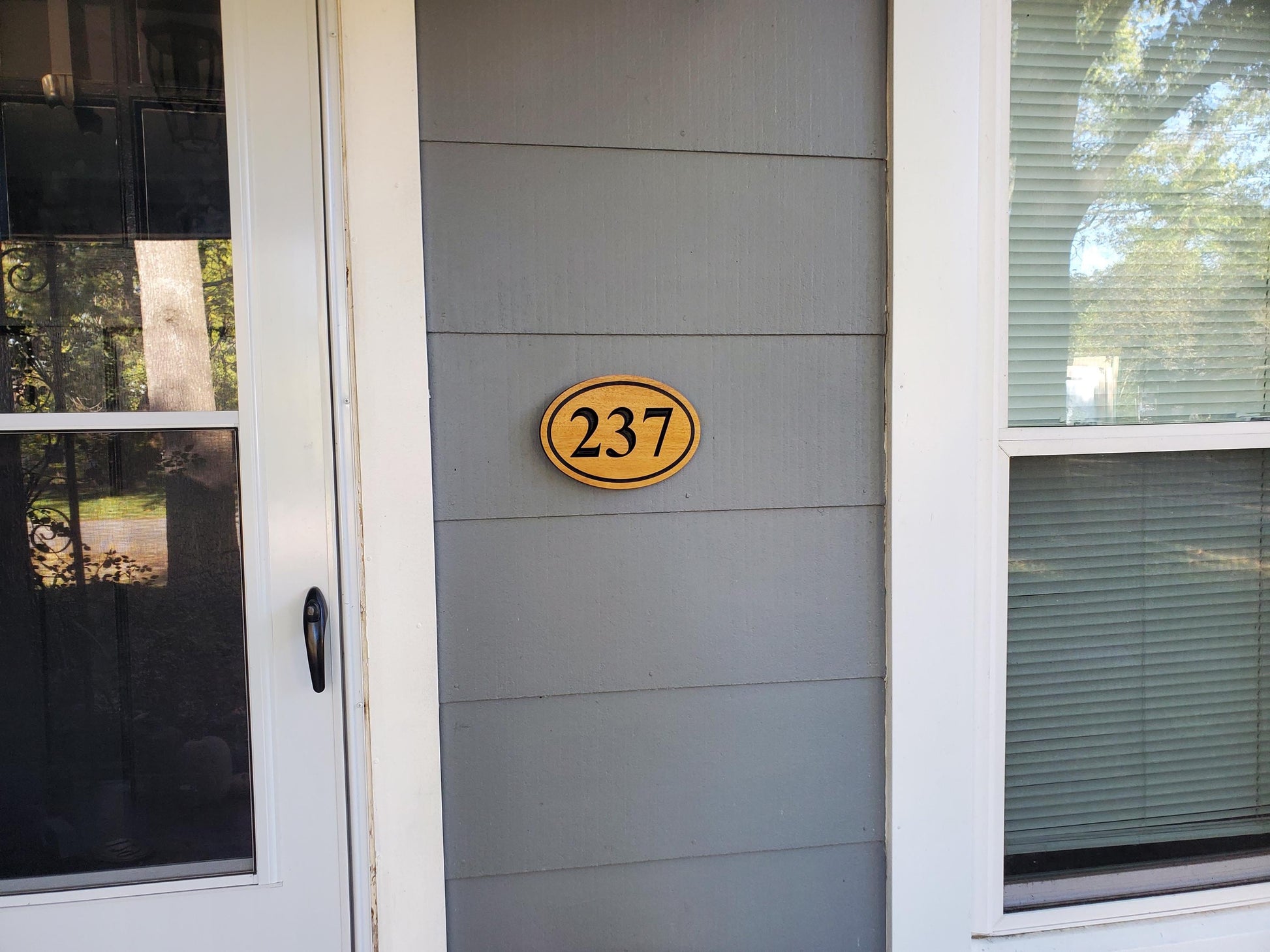 House Number Sign, Engraved Wood Address Plaque, Home Street Number Hanging, Carved Natural Mahogany Cedar Cypress, Wooden Engraving Gift