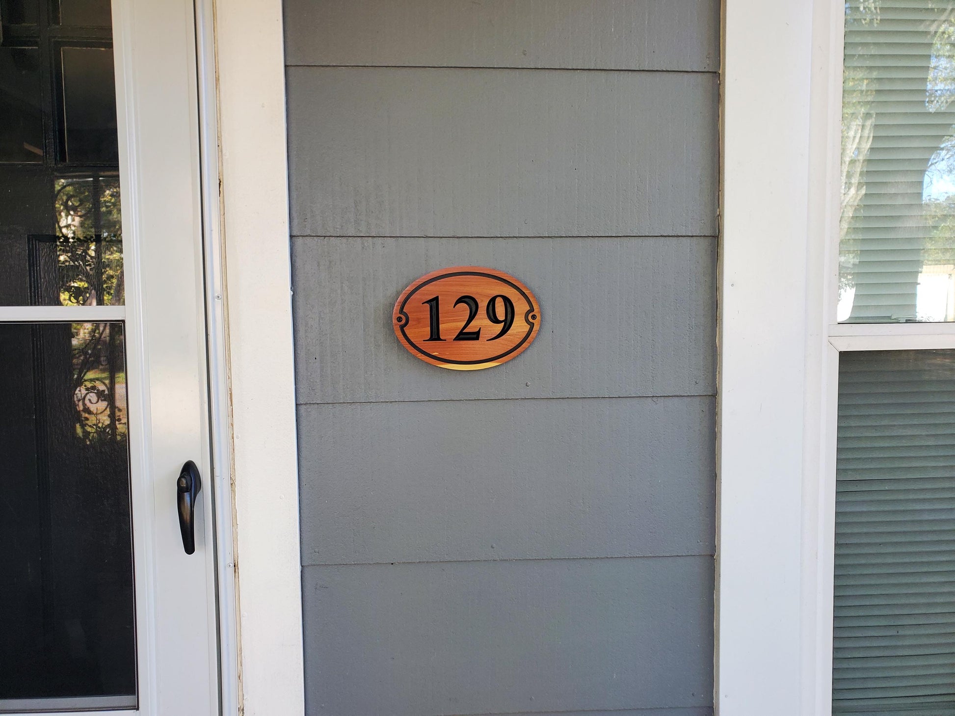 Custom House Number Sign, Home Street Number Wood Address Plaque, Carved Natural Finish Hardwood, Engraved Wooden Realtor Homeowner Gift