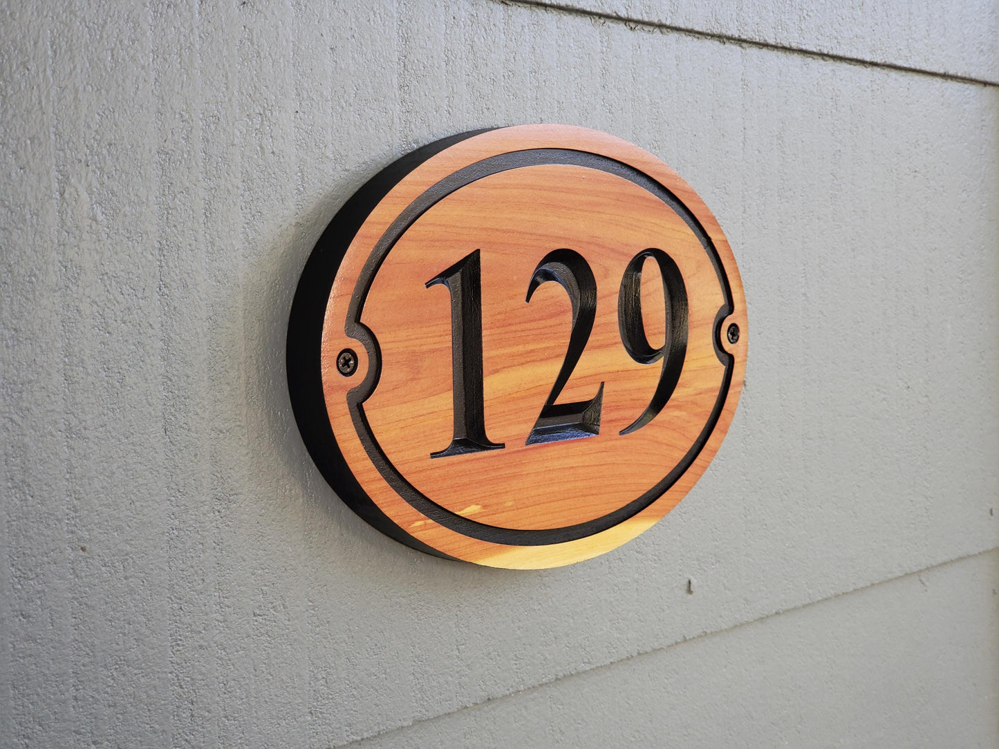 Custom House Number Sign, Home Street Number Wood Address Plaque, Carved Natural Finish Hardwood, Engraved Wooden Realtor Homeowner Gift