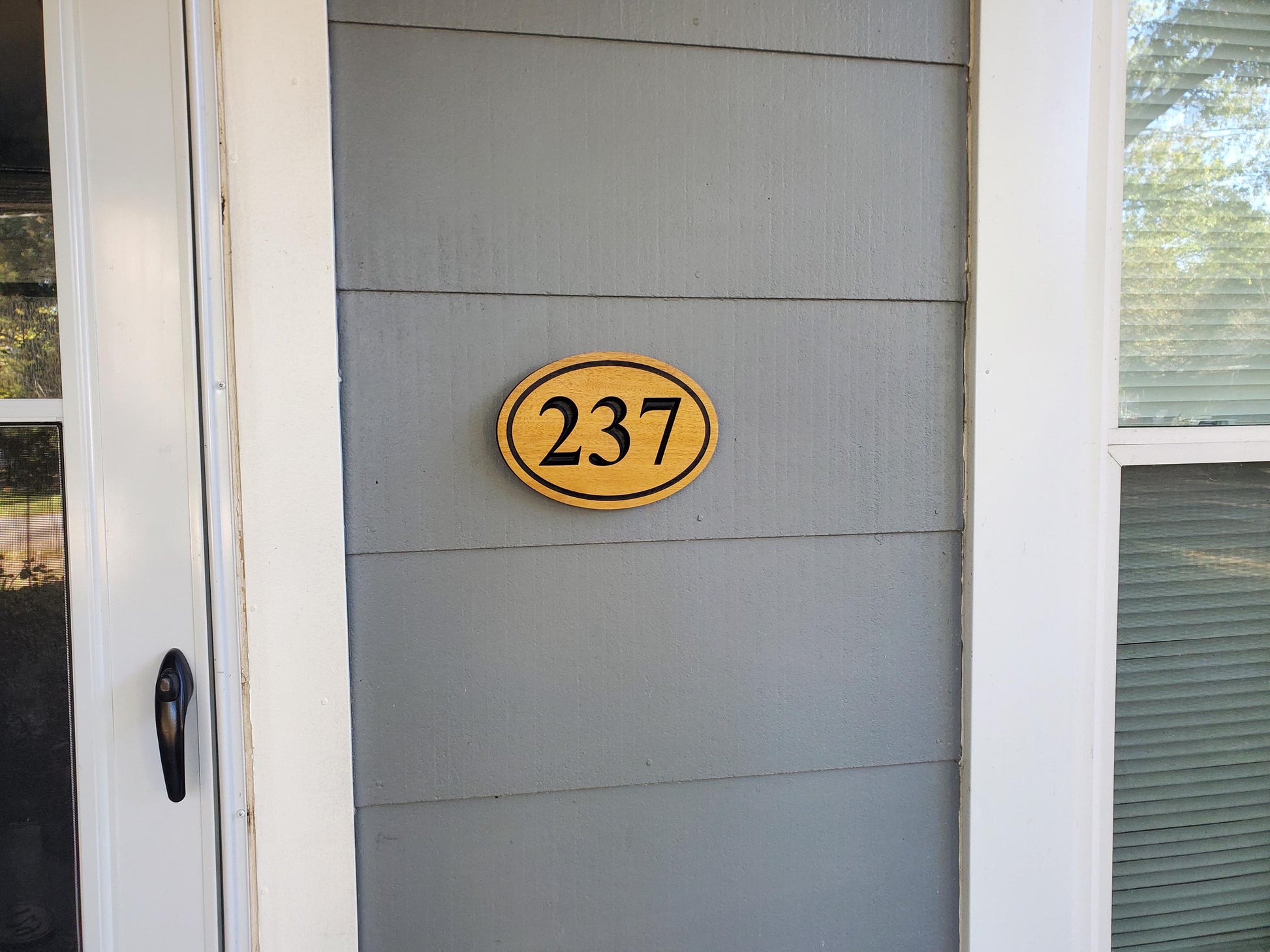 House Number Sign, Engraved Wood Address Plaque, Home Street Number Hanging, Carved Natural Mahogany Cedar Cypress, Wooden Engraving Gift