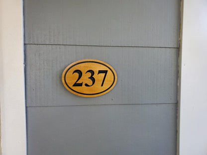 House Number Sign, Engraved Wood Address Plaque, Home Street Number Hanging, Carved Natural Mahogany Cedar Cypress, Wooden Engraving Gift
