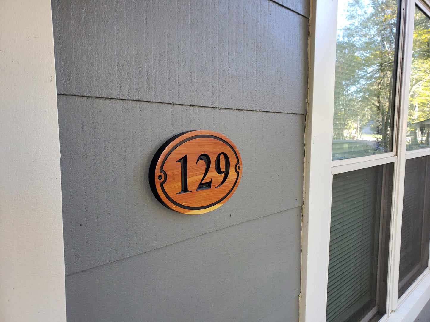 Custom House Number Sign, Home Street Number Wood Address Plaque, Carved Natural Finish Hardwood, Engraved Wooden Realtor Homeowner Gift