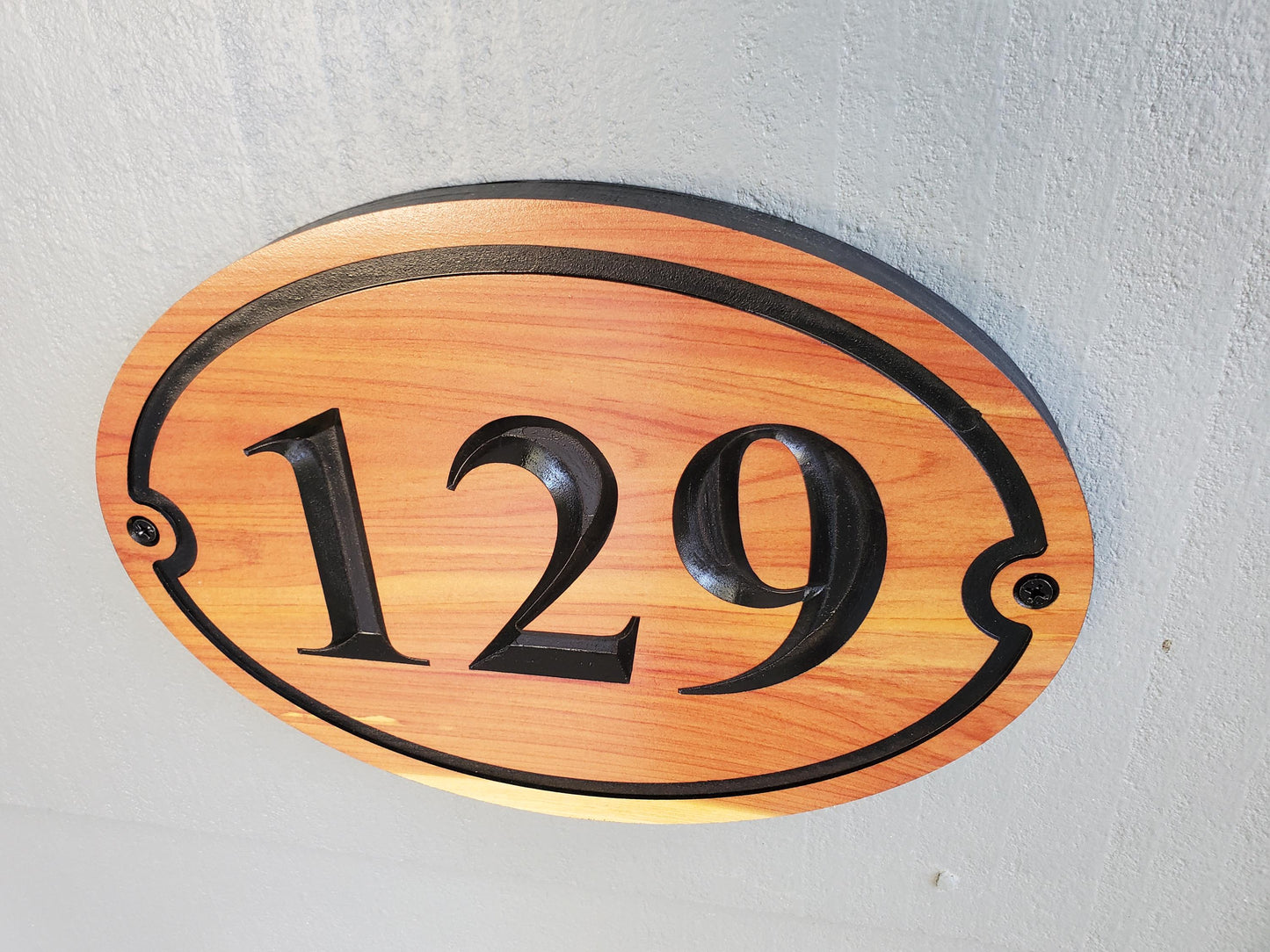 Custom House Number Sign, Home Street Number Wood Address Plaque, Carved Natural Finish Hardwood, Engraved Wooden Realtor Homeowner Gift