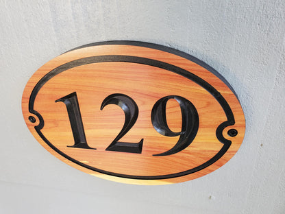 Custom House Number Sign, Home Street Number Wood Address Plaque, Carved Natural Finish Hardwood, Engraved Wooden Realtor Homeowner Gift