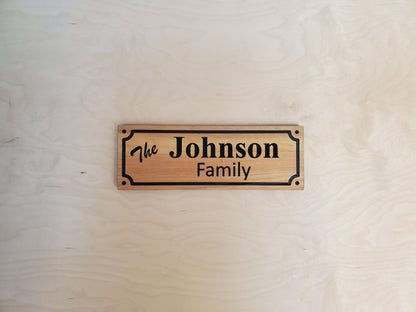 Custom Family Name Sign, Personalized Wooden Carved Plaque, Customized Solid Exterior or Interior Wood Wall Art, Lake Cabin Mahogany Cedar