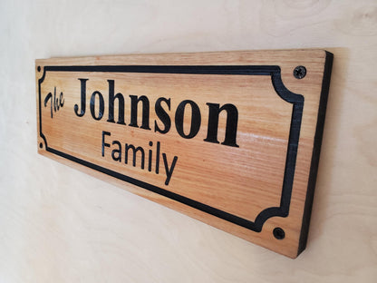 Custom Family Name Sign, Personalized Wooden Carved Plaque, Customized Solid Exterior or Interior Wood Wall Art, Lake Cabin Mahogany Cedar