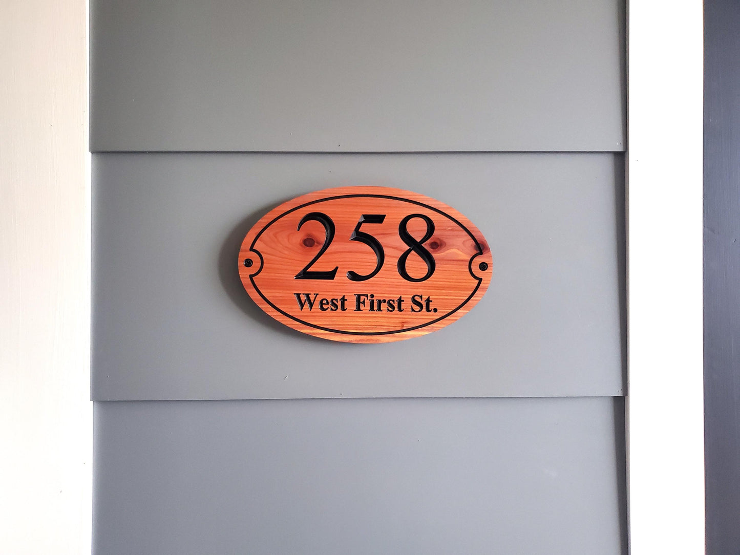 Home Street Address Plaque, Engraved Wood Address Number Sign, Carved House Exterior Solid Wood, Mahogany Cedar Cypress, Wooden Engraving