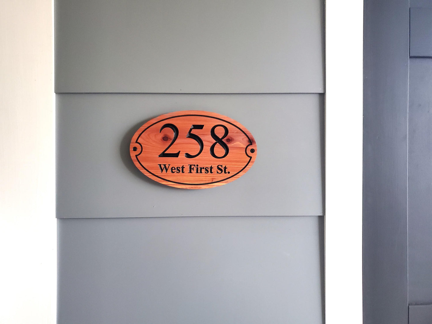 Home Street Address Plaque, Engraved Wood Address Number Sign, Carved House Exterior Solid Wood, Mahogany Cedar Cypress, Wooden Engraving