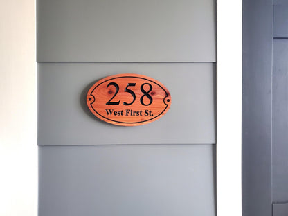 Home Street Address Plaque, Engraved Wood Address Number Sign, Carved House Exterior Solid Wood, Mahogany Cedar Cypress, Wooden Engraving