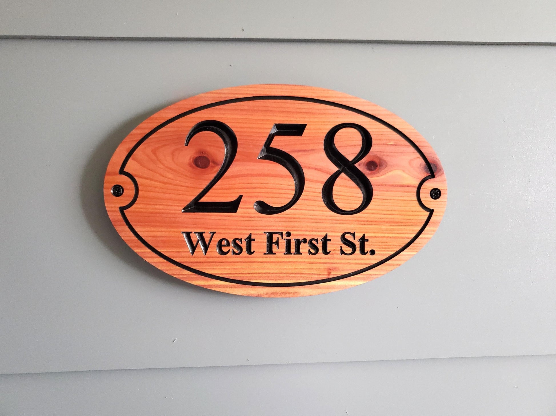 Home Street Address Plaque, Engraved Wood Address Number Sign, Carved House Exterior Solid Wood, Mahogany Cedar Cypress, Wooden Engraving