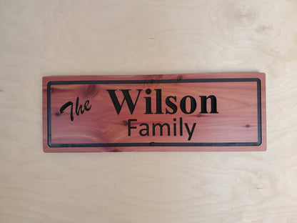 Custom Outdoor Wood Sign, Personalized Family Last Name Wooden Carved Plaque, Customized Solid Exterior or Interior Wall Art, Lake Cabin
