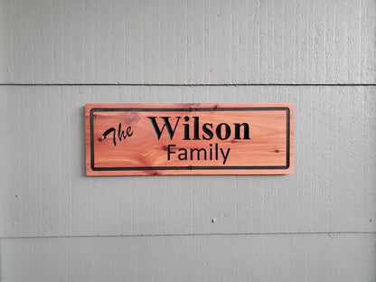 Custom Outdoor Wood Sign, Personalized Family Last Name Wooden Carved Plaque, Customized Solid Exterior or Interior Wall Art, Lake Cabin