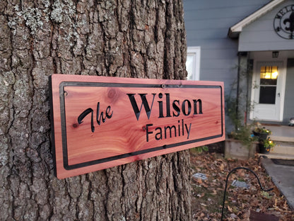 Custom Outdoor Wood Sign, Personalized Family Last Name Wooden Carved Plaque, Customized Solid Exterior or Interior Wall Art, Lake Cabin