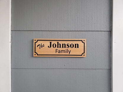 Custom Family Name Sign, Personalized Wooden Carved Plaque, Customized Solid Exterior or Interior Wood Wall Art, Lake Cabin Mahogany Cedar