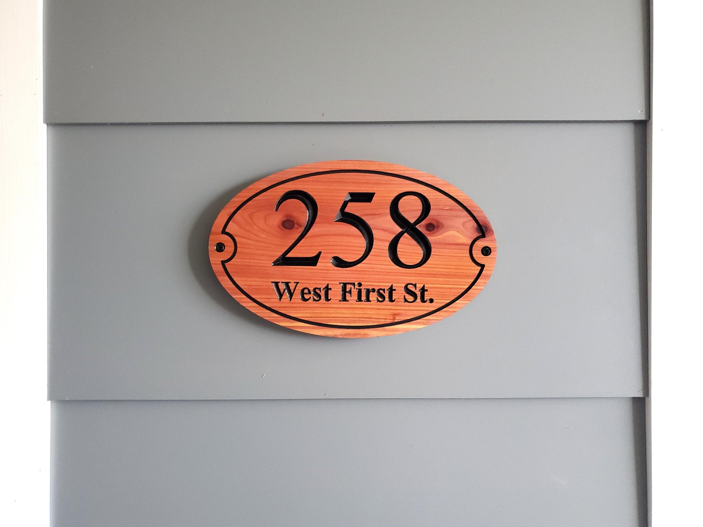 Home Street Address Plaque, Engraved Wood Address Number Sign, Carved House Exterior Solid Wood, Mahogany Cedar Cypress, Wooden Engraving