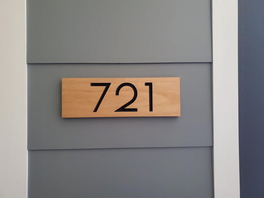 House Street Number Plaque, Custom Modern Home Address Sign, Carved Wood Personalized Home Address Numbers, Condo Business Minimalist