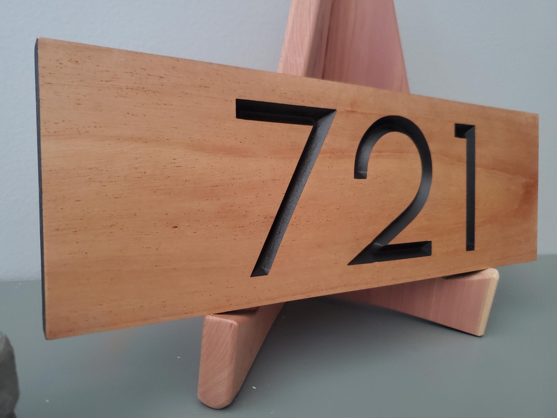 House Street Number Plaque, Custom Modern Home Address Sign, Carved Wood Personalized Home Address Numbers, Condo Business Minimalist