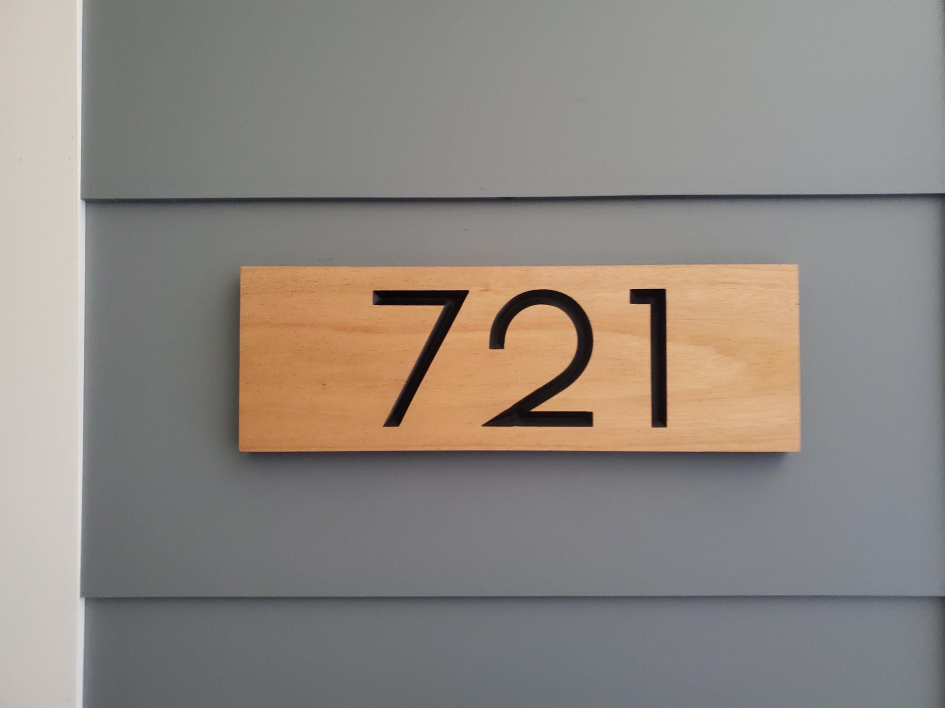 House Street Number Plaque, Custom Modern Home Address Sign, Carved Wood Personalized Home Address Numbers, Condo Business Minimalist