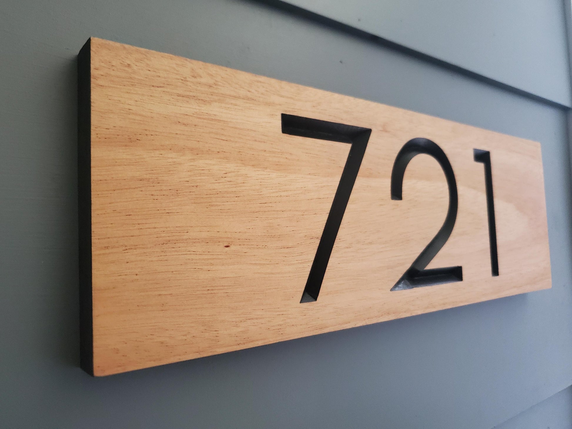 House Street Number Plaque, Custom Modern Home Address Sign, Carved Wood Personalized Home Address Numbers, Condo Business Minimalist