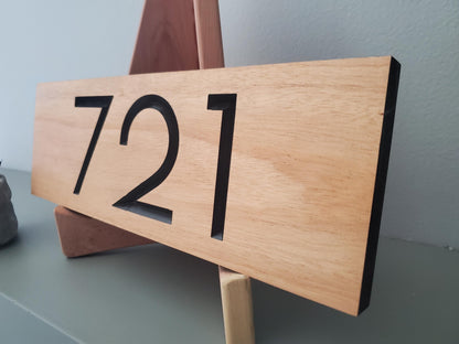 House Street Number Plaque, Custom Modern Home Address Sign, Carved Wood Personalized Home Address Numbers, Condo Business Minimalist