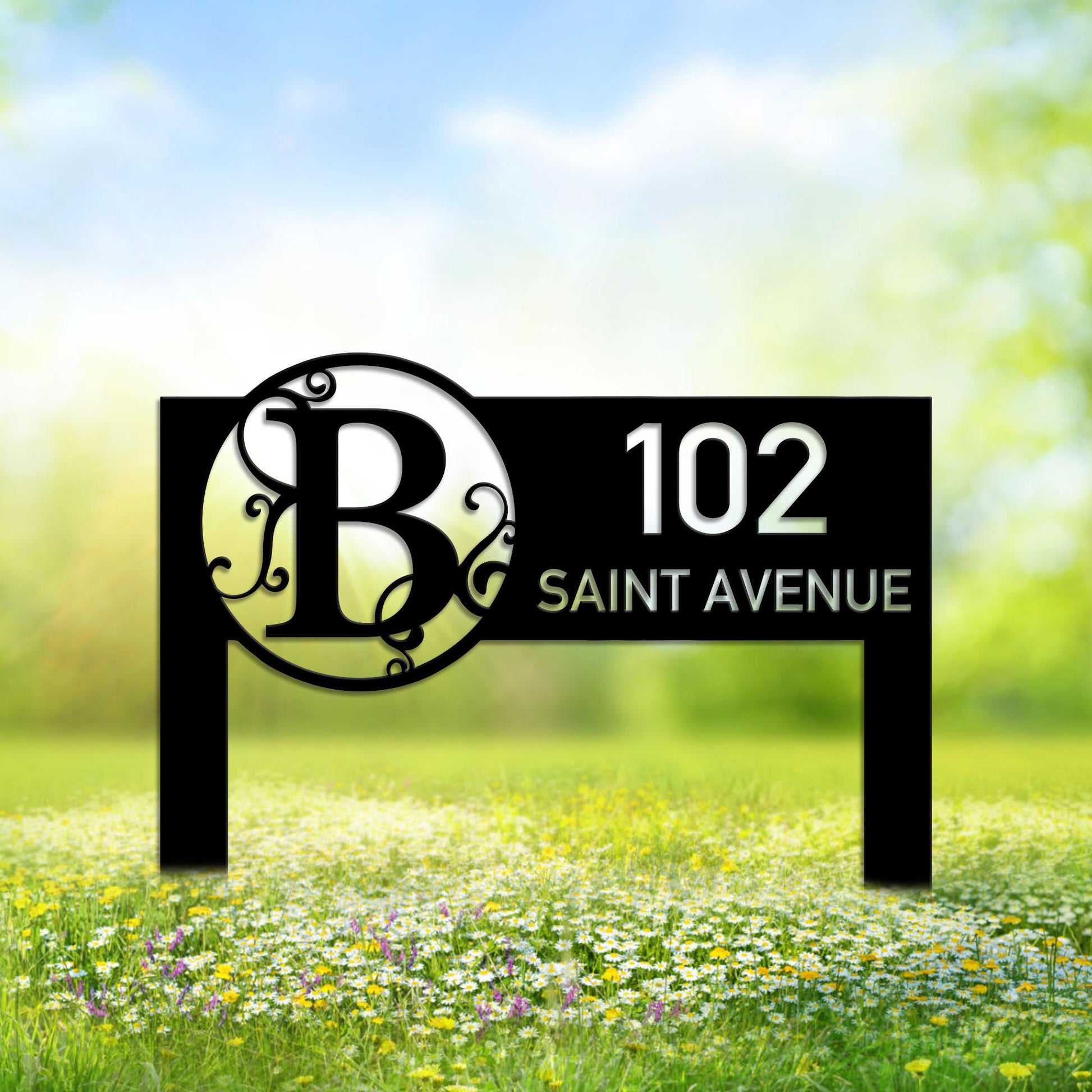 Custom Modern House Address Number Sign, Personalized House Number Garden Stake, New Homeowner Gift, Address Yard Stake, Address Number Gift