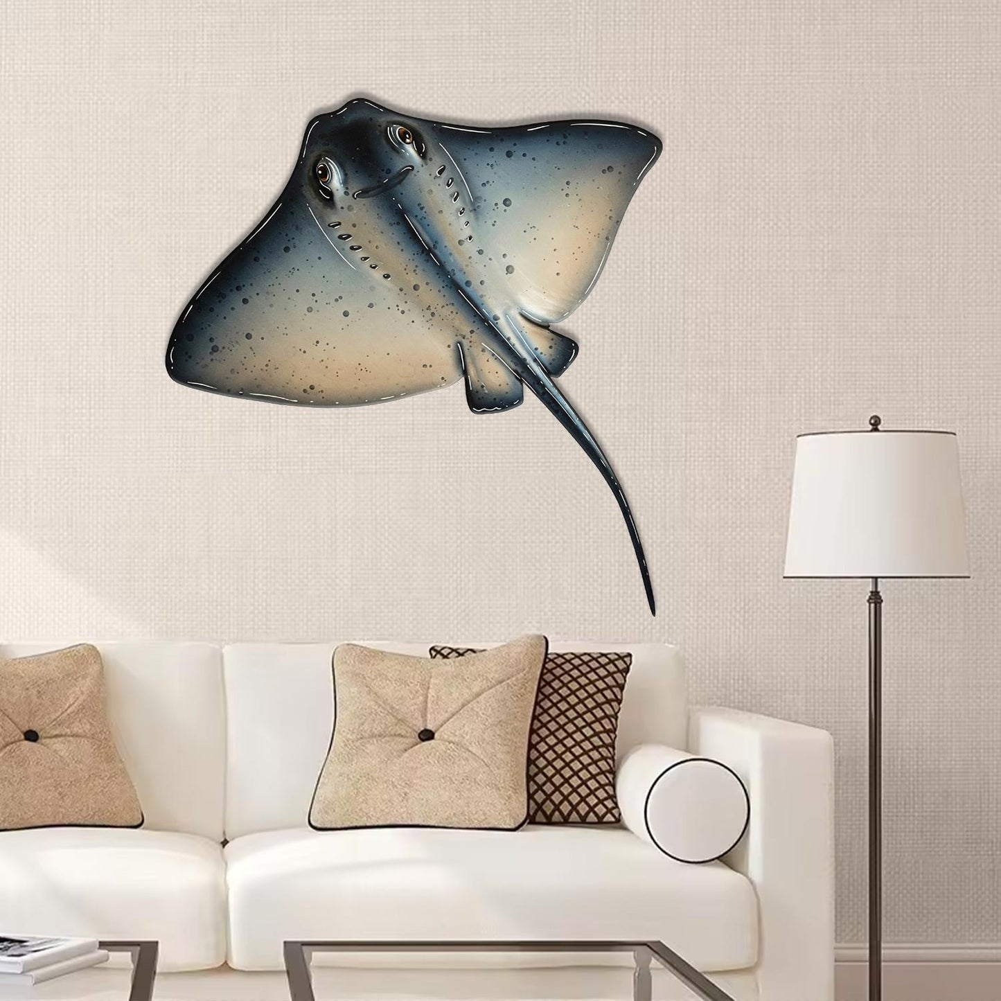 Stingray Wall Art Ocean Animal Wall Decor Manta Ray Wall Hanging Home Decor Metal Stingray Wall Decor Beach House Wall Art Stingray Decor