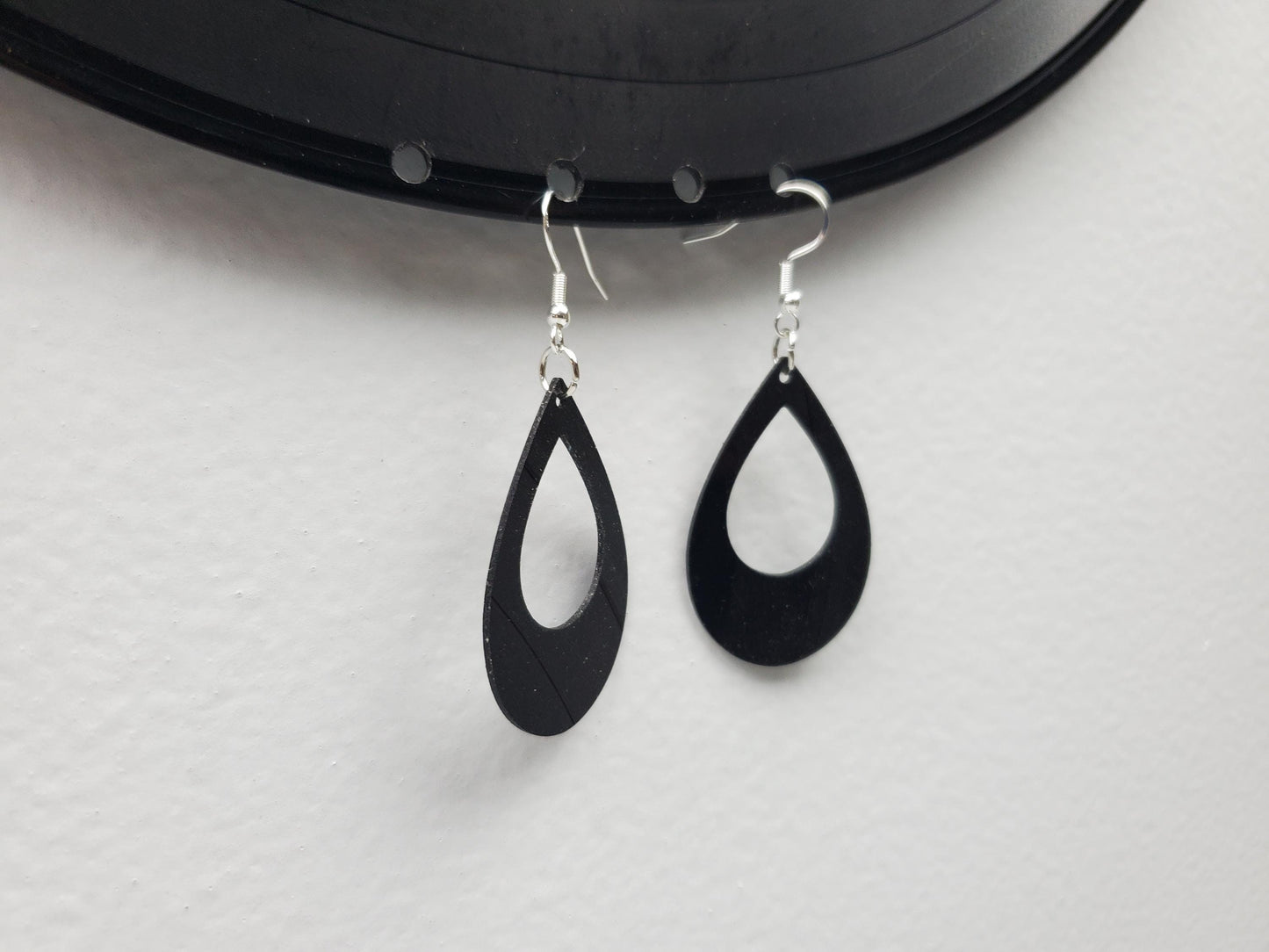 Upcycled Earrings Made From Music Records, Repurposed Rock And Roll Fashion Jewelry, Music Lover Gift, Music Lover Fashion Jewelery