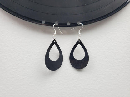 Upcycled Earrings Made From Music Records, Repurposed Rock And Roll Fashion Jewelry, Music Lover Gift, Music Lover Fashion Jewelery