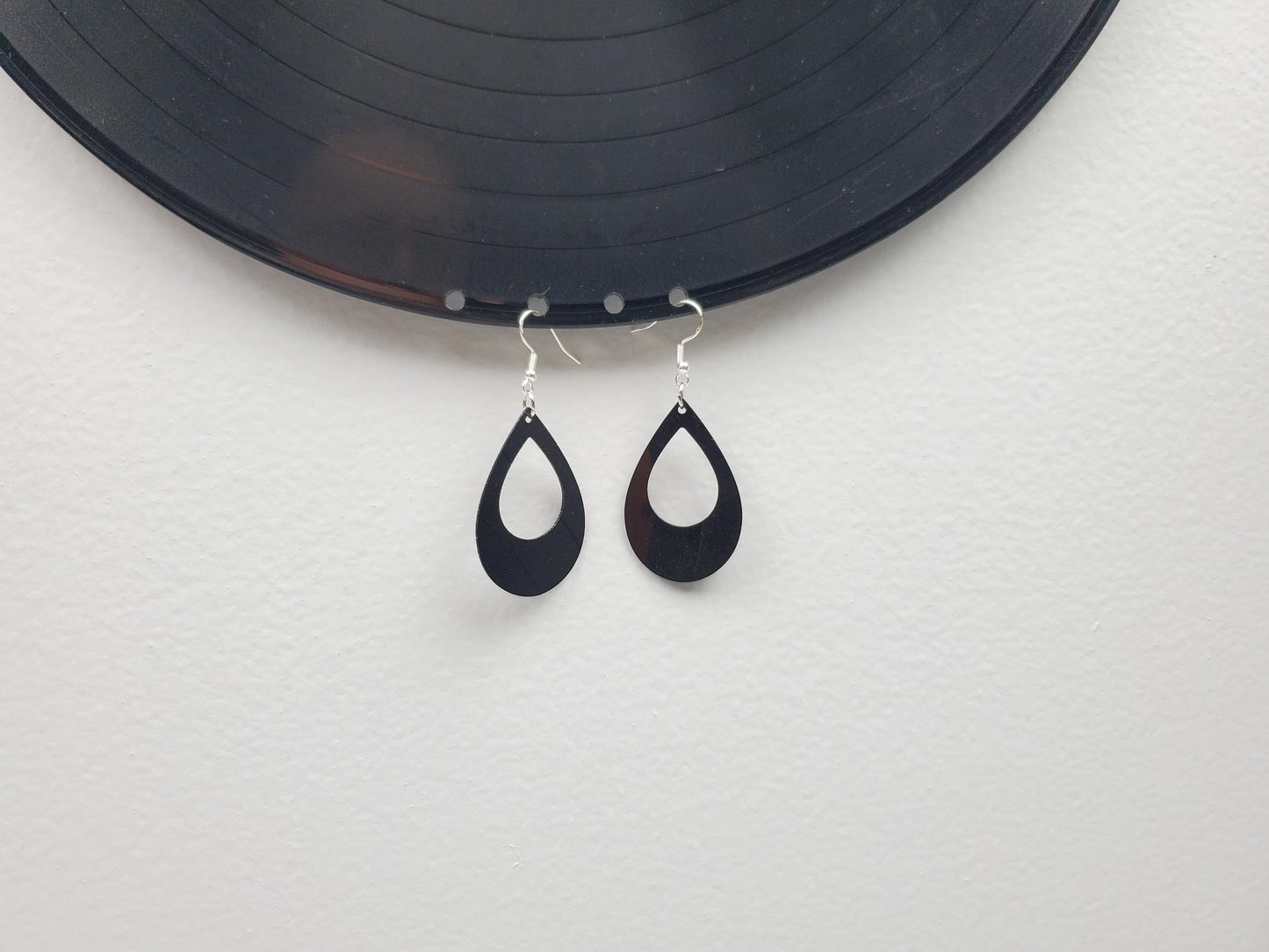 Upcycled Earrings Made From Music Records, Repurposed Rock And Roll Fashion Jewelry, Music Lover Gift, Music Lover Fashion Jewelery