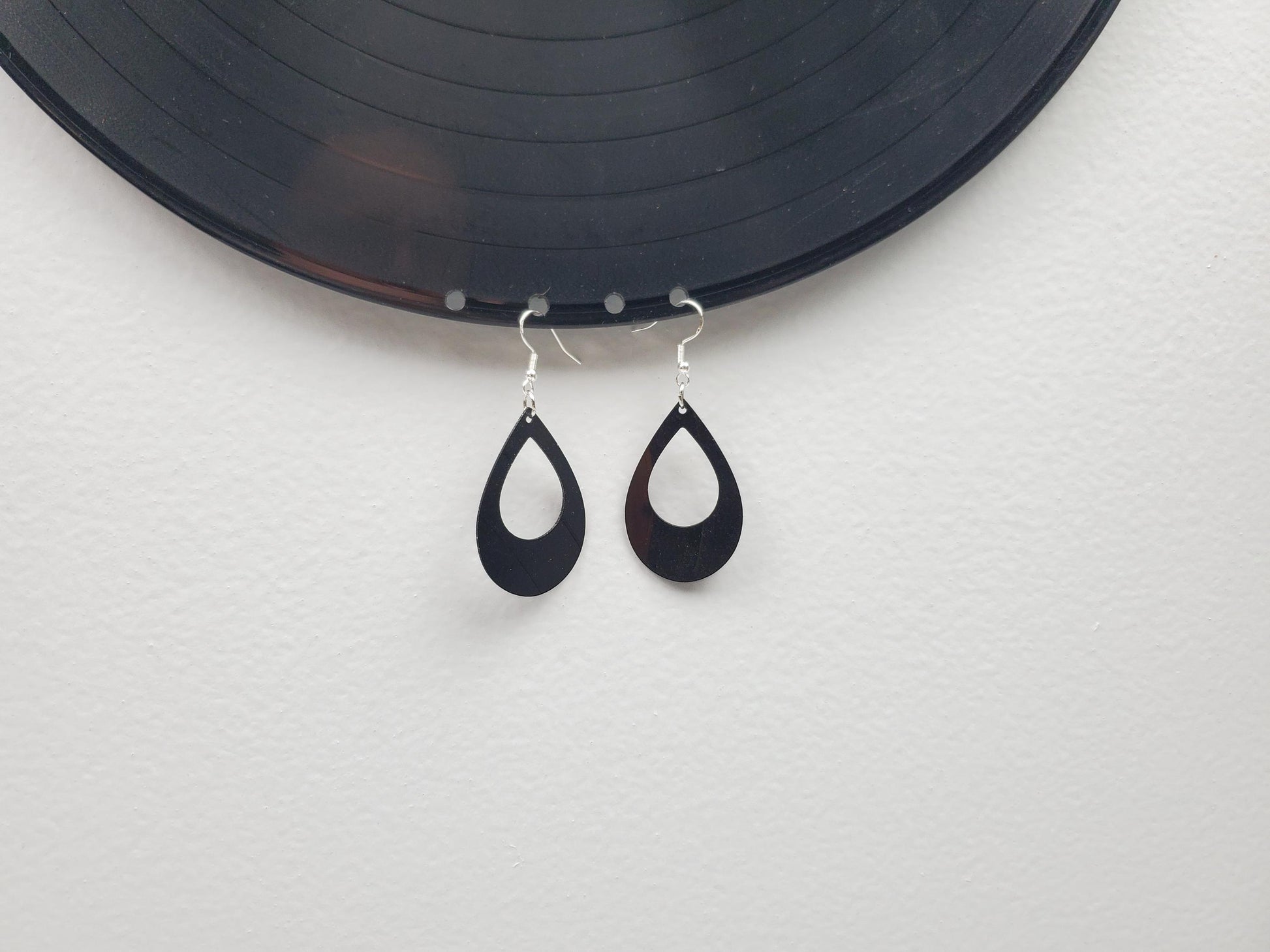 Upcycled Earrings Made From Music Records, Repurposed Rock And Roll Fashion Jewelry, Music Lover Gift, Music Lover Fashion Jewelery