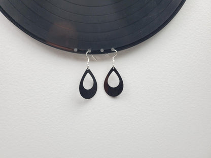 Upcycled Earrings Made From Music Records, Repurposed Rock And Roll Fashion Jewelry, Music Lover Gift, Music Lover Fashion Jewelery