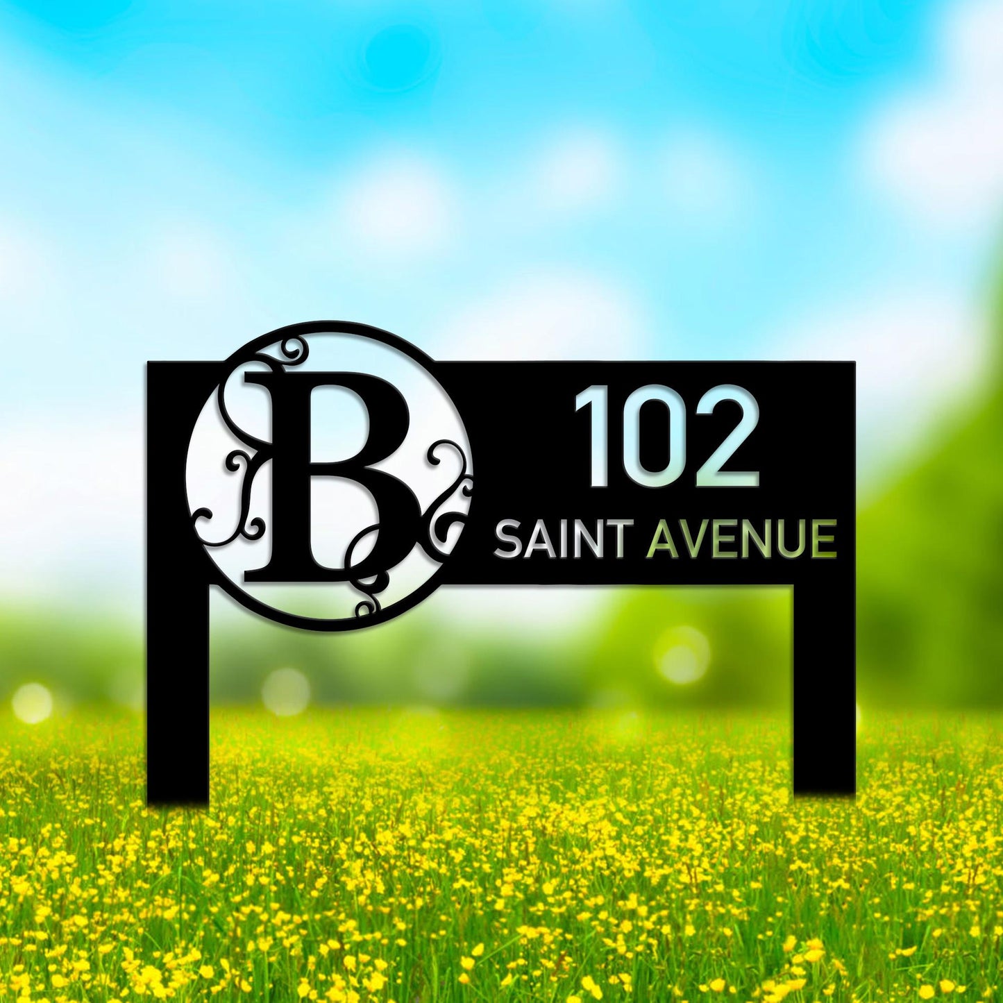 Custom Modern House Address Number Sign, Personalized House Number Garden Stake, New Homeowner Gift, Address Yard Stake, Address Number Gift