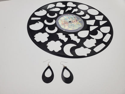 Upcycled Earrings Made From Music Records, Repurposed Rock And Roll Fashion Jewelry, Music Lover Gift, Music Lover Fashion Jewelery