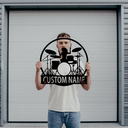 Custom Girl Drummer Metal Sign Wall, Drum Metal, Music Room Decor, Female Drummer Sign, Band Room Decor, Female Drummer Sign, Musician gift