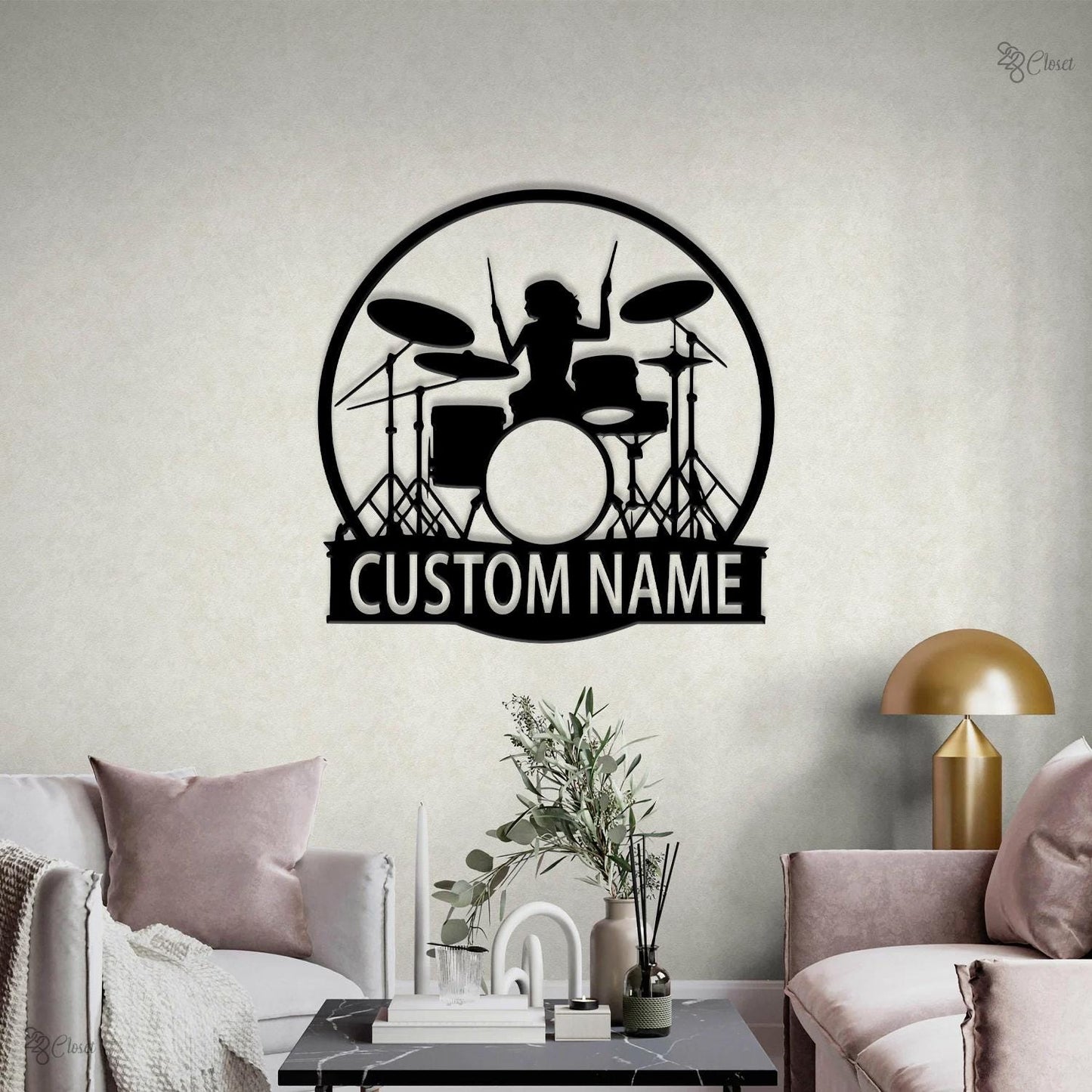 Custom Girl Drummer Metal Sign Wall, Drum Metal, Music Room Decor, Female Drummer Sign, Band Room Decor, Female Drummer Sign, Musician gift