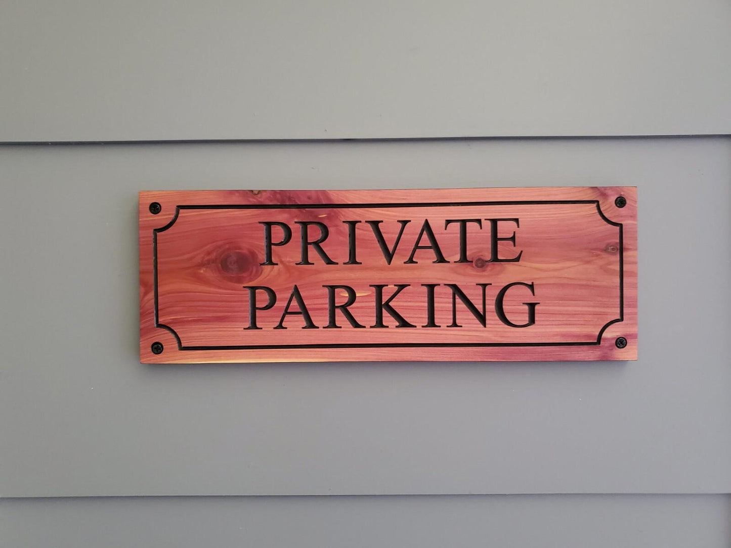 Private Parking Carved Wooden Sign, Outside Private Parking Business Sign, Engraved Exterior Wood, Cedar Cypress Mahogany Private Parking