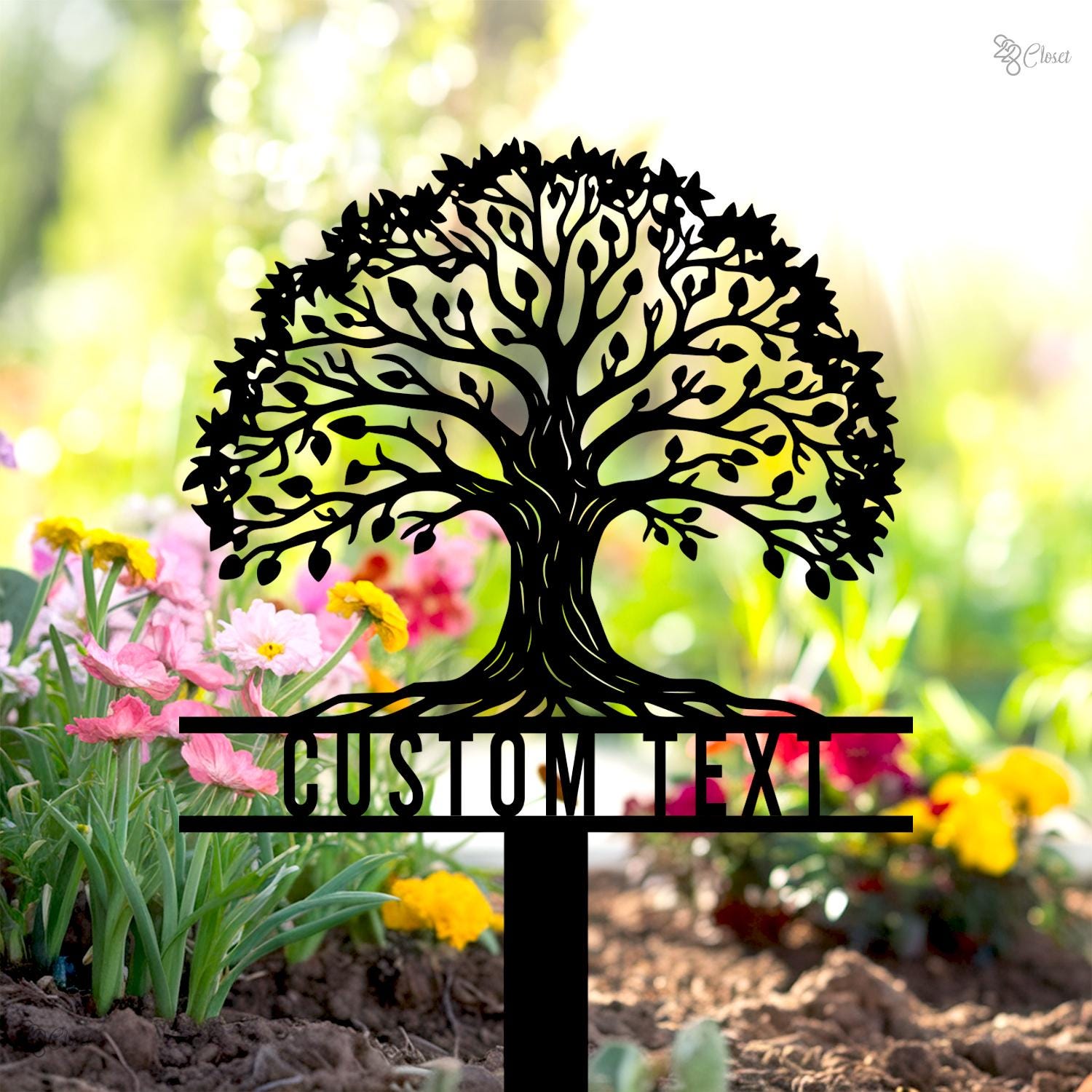 Custom Tree of Life Garden Sign, Personalized Family Tree Sign, Tree of Life Outdoor Garden, Metal family tree, Custom lawn sign, Mom Gift