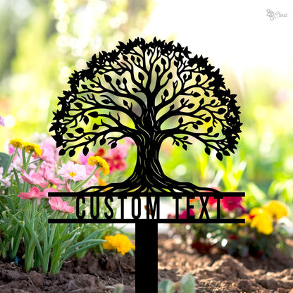 Custom Tree of Life Garden Sign, Personalized Family Tree Sign, Tree of Life Outdoor Garden, Metal family tree, Custom lawn sign, Mom Gift