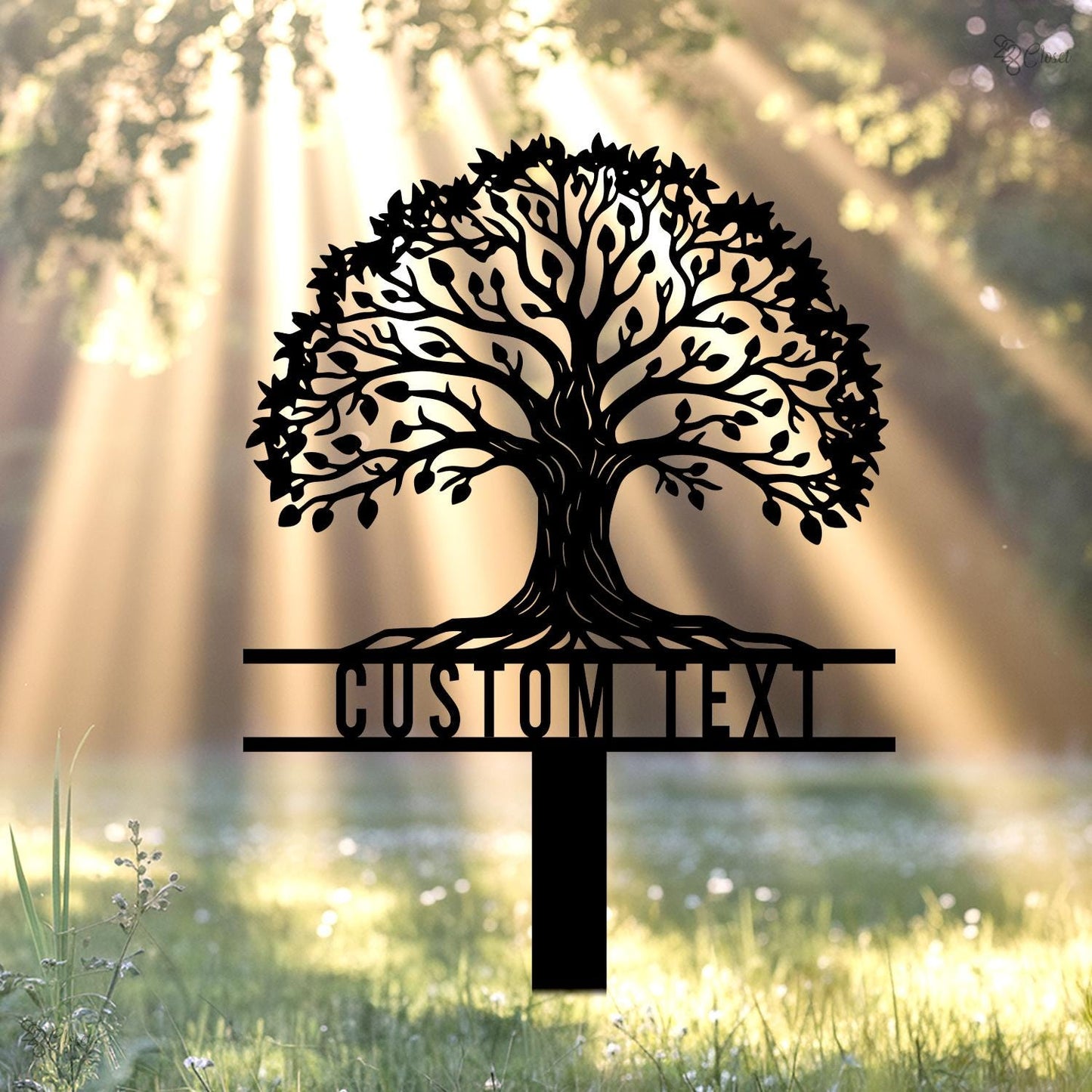 Custom Tree of Life Garden Sign, Personalized Family Tree Sign, Tree of Life Outdoor Garden, Metal family tree, Custom lawn sign, Mom Gift