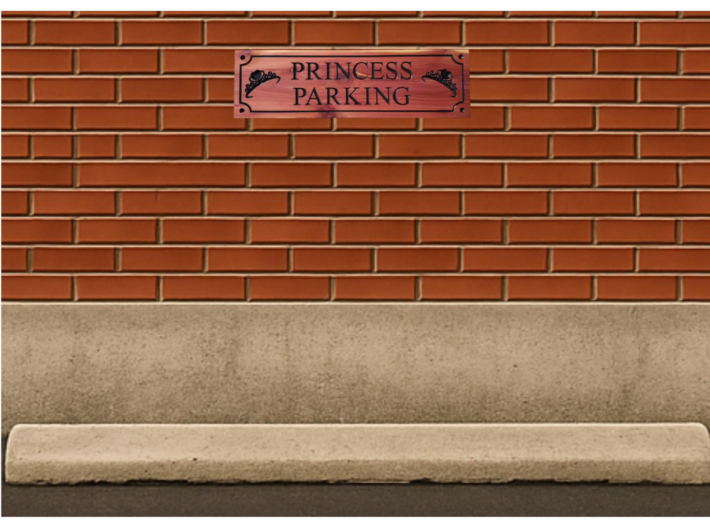 Custom Parking Carved Wooden Sign, Personalized Outside Business Parking Sign, Princess Parking Exterior Wood Sign, Cedar Cypress Mahogany