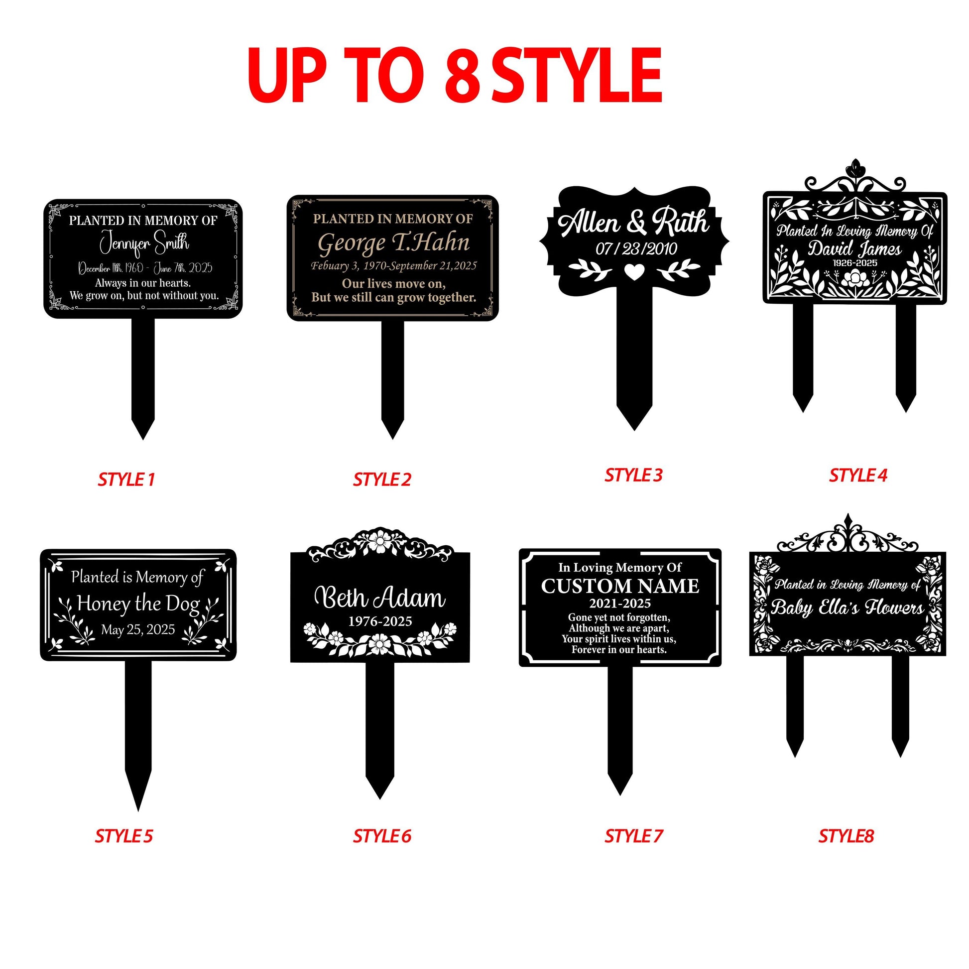 Custom Memorial Garden Sign, Remembrance Sign, Memorial Yard Sign with Flower, Sympathy Gift, Memorial gift, Flower garden sign, Garden sign