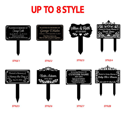 Custom Memorial Garden Sign, Remembrance Sign, Memorial Yard Sign with Flower, Sympathy Gift, Memorial gift, Flower garden sign, Garden sign
