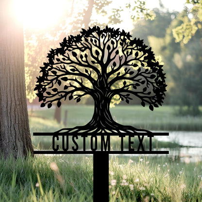 Custom Tree of Life Garden Sign, Personalized Family Tree Sign, Tree of Life Outdoor Garden, Metal family tree, Custom lawn sign, Mom Gift