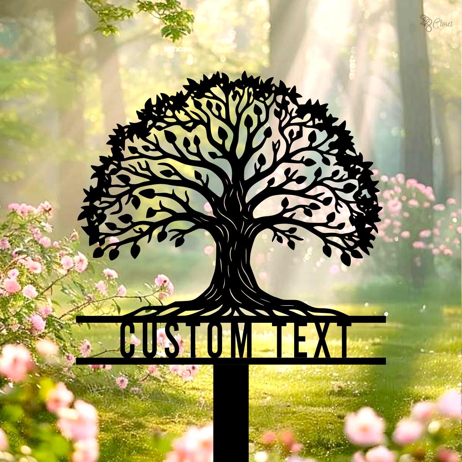 Custom Tree of Life Garden Sign, Personalized Family Tree Sign, Tree of Life Outdoor Garden, Metal family tree, Custom lawn sign, Mom Gift