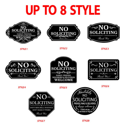 No Soliciting Sign for Yard, Outdoor Front Door Warning Sign, Gift for family, Outdoor Lawn Decor, House Entrance Sign, No soliciting yard