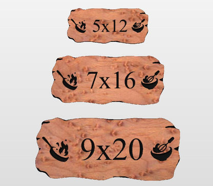 Custom Carved Kitchen Sign Cooking And Baking, Personalized Rustic Wall Art Plaque, CNC Wood Carving Bakers Decor