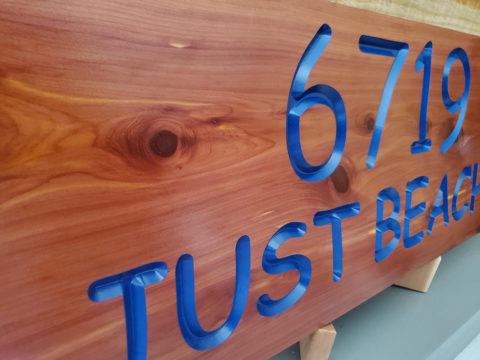 Beach House Address Sign, Custom Coastal Home Street Number Plaque, Carved Wood, Beachfront Property Personalized Sign, Condo Business